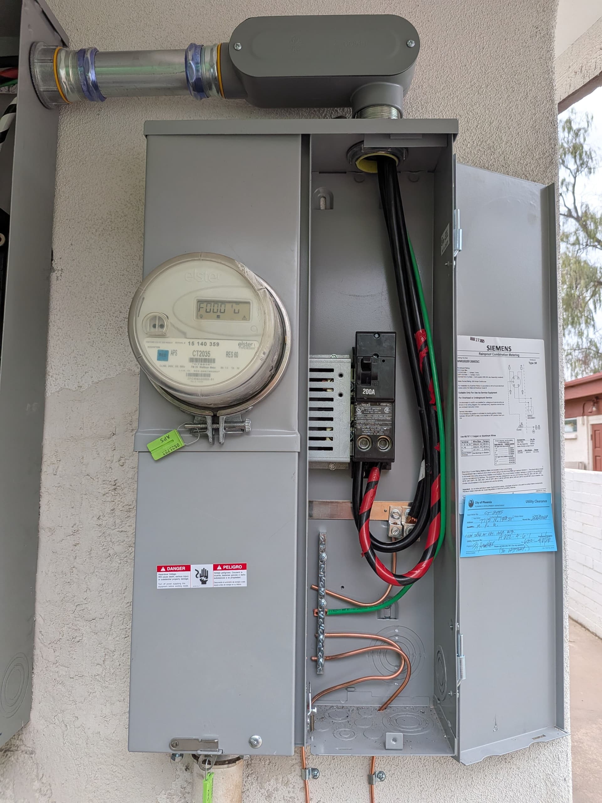 Gallery photos for 150A to 200A Panel Upgrade With New Meter Panel Install: Image #6