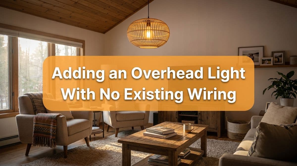 Blog post Adding an Overhead Light With No Existing Wiring image
