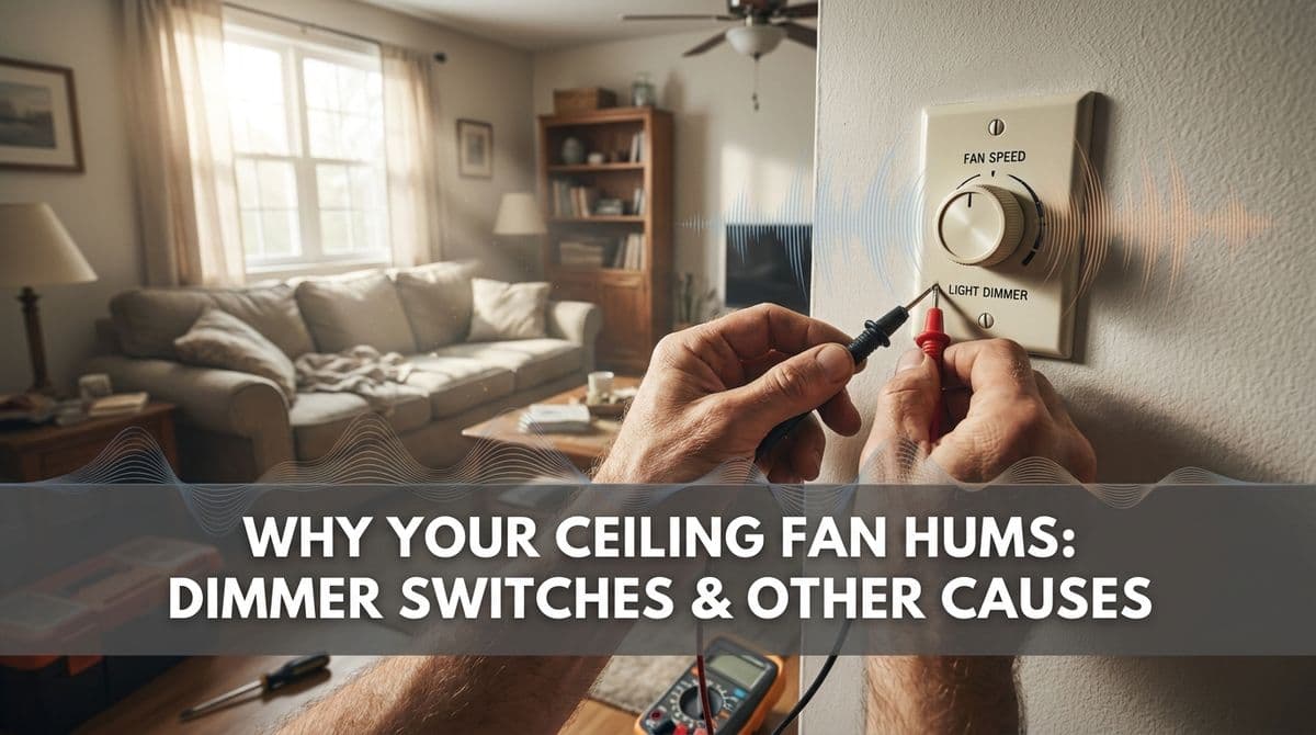 Why Your Ceiling Fan Hums: Dimmer Switches & Other Causes image