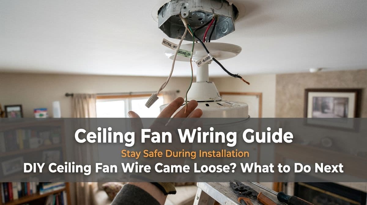 Featured post - DIY Ceiling Fan Wire Came Loose? What to Do Next